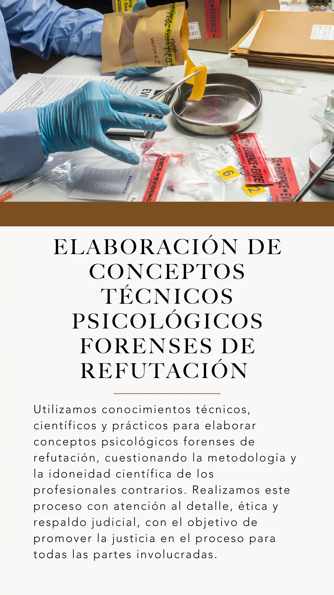 Elaboración de conceptos técnicos psicológicos forenses de refutación